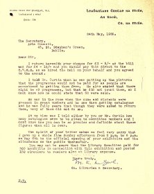 Letter from Meath Librarian M.K. McGurl to Arts Council